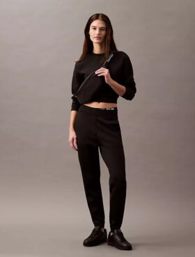 Spacer Cropped Crewneck Sweatshirt