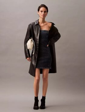 Strapless Denim Mini Dress