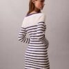 Stripe Long Sleeve Rib Mini Dress Stripe Long Sleeve Rib Mini Dress