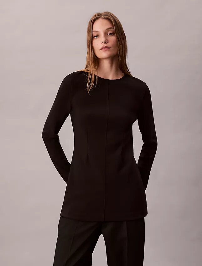 Tailored Knit Slim Tunic Top Tailored Knit Slim Tunic Top