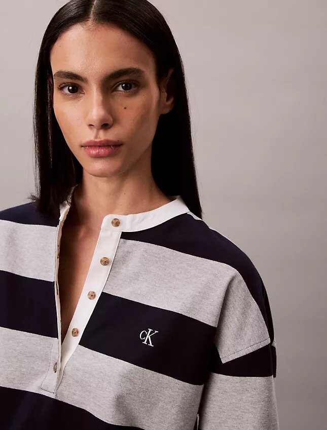 Varsity Stripe Henley Top Varsity Stripe Henley Top