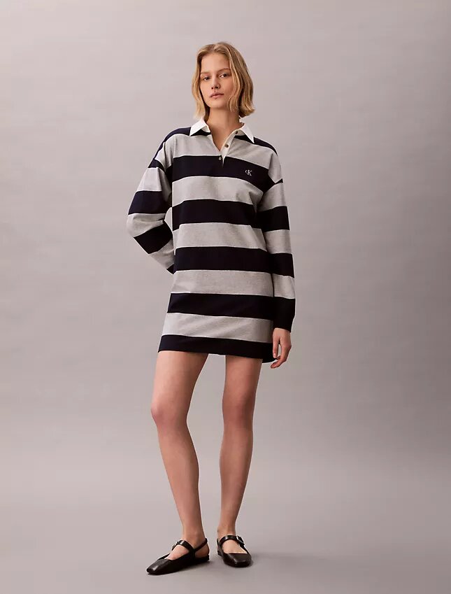 Varsity Stripe Mini Polo Dress Varsity Stripe Mini Polo Dress