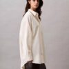 Viscose Blend Relaxed Button-Down Shirt