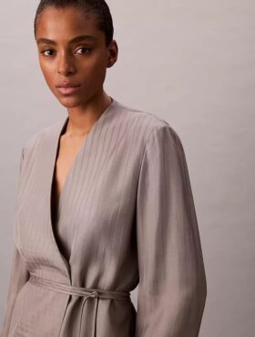 Viscose Jacquard Wrap Blazer