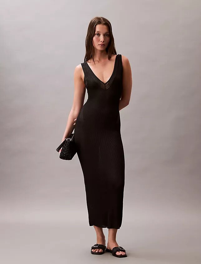 Viscose Rib Midi Dress Viscose Rib Midi Dress