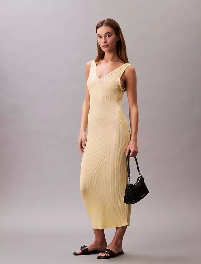 Viscose Rib Midi Dress Viscose Rib Midi Dress