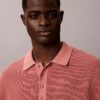Waffle Cotton Polo Sweater