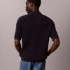 Waffle Cotton Polo Sweater