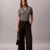 Wide Leg Cropped Chino Pant