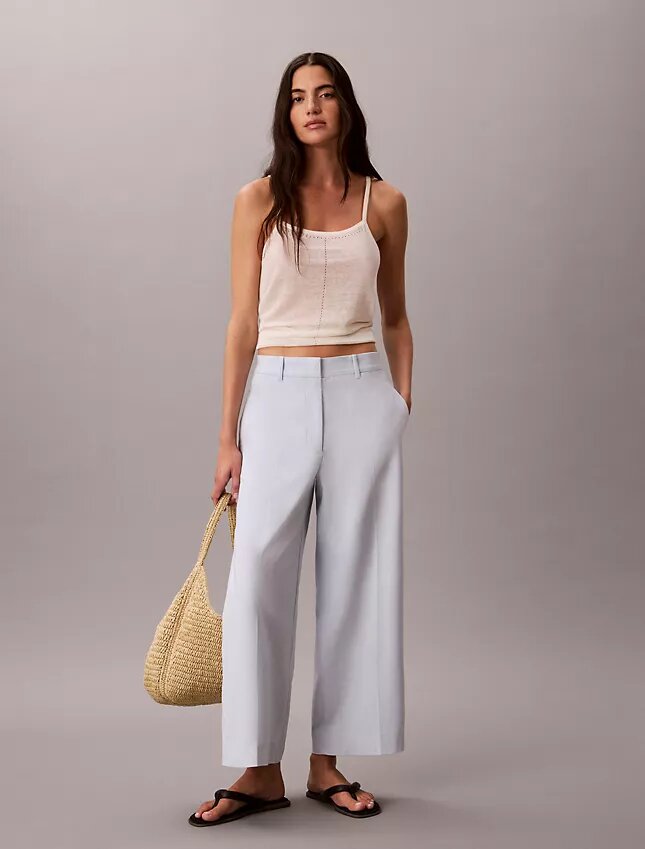 Wide Leg Cropped Chino Pant Wide Leg Cropped Chino Pant