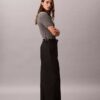 Wide Leg Cropped Chino Pant