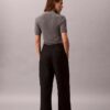 Wide Leg Cropped Chino Pant