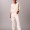 Wool Blend Boucle V-Neck Sweater