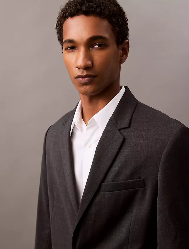 Wool Blend Single-Breasted Blazer Wool Blend Single-Breasted Blazer