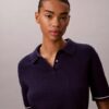 Woven Monologo Cable Sweater Polo Shirt
