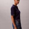 Woven Monologo Cable Sweater Polo Shirt