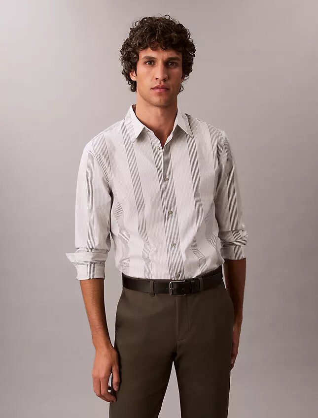 Yarn-Dyed Stripe Supima Stretch Slim Shirt Yarn-Dyed Stripe Supima Stretch Slim Shirt